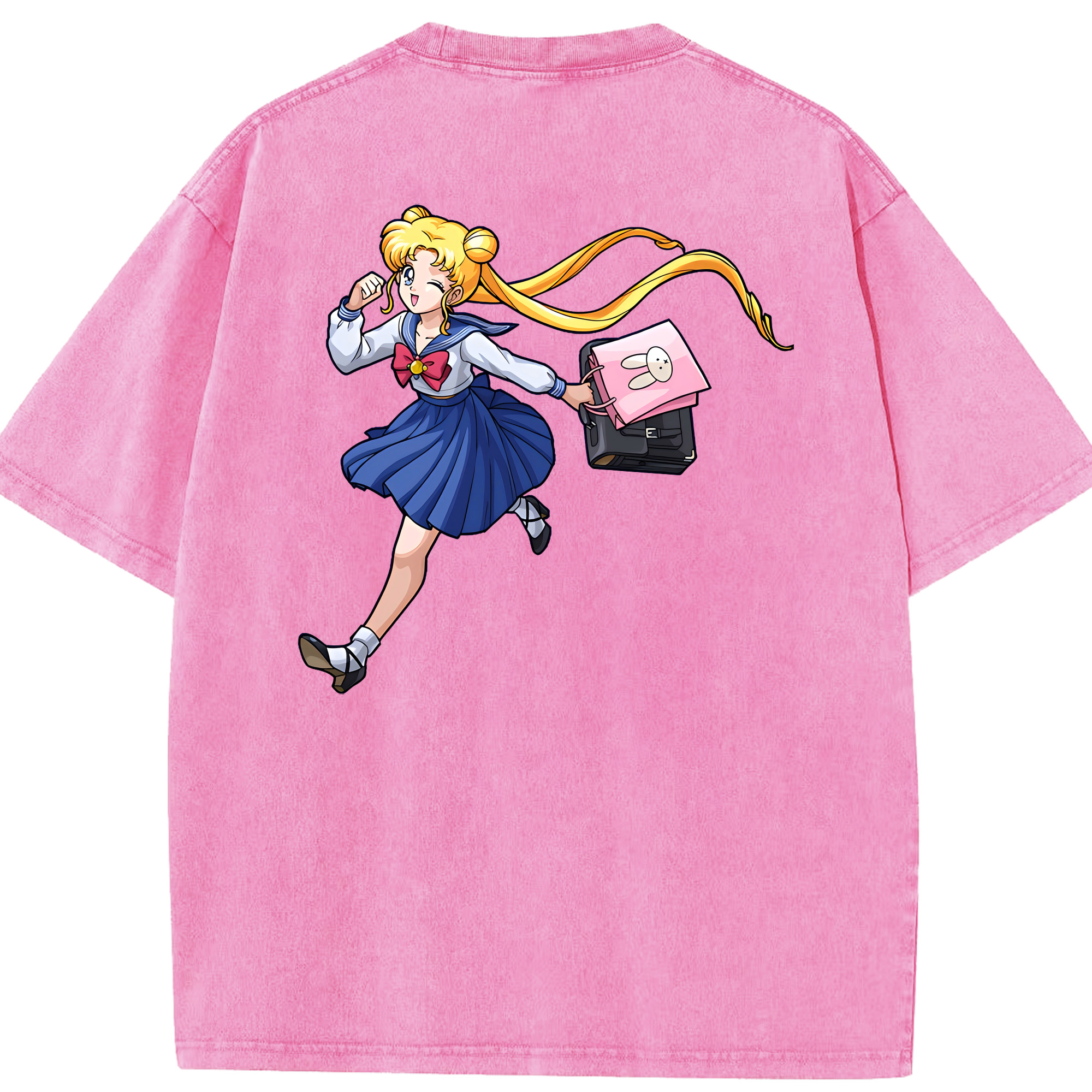 （画像用） 美少女戦士セーラームーン 愛野 美奈子 あいの みなこ Sailor Moon Aino Minako 綿100% ヴィンテージ風 半袖Tシャツ（背面プリント）